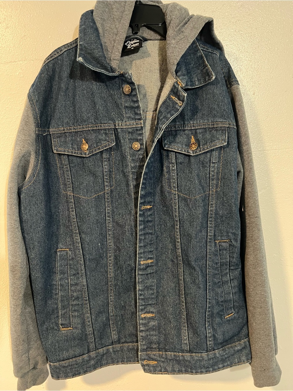 Original Deluxe Denim Bomber Jacket - Blue/Gray